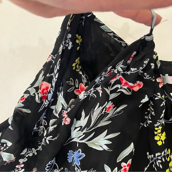 NWT Parker Black Blue Woodland Floral Printed Cold Shoulder Agave Mini Dress L - Picture 10 of 16